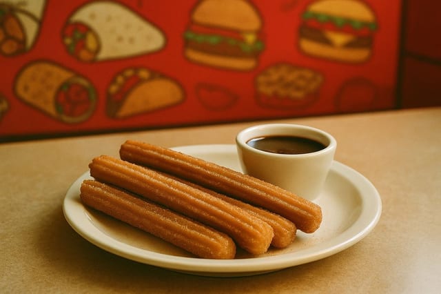 Churros con Chocolate.