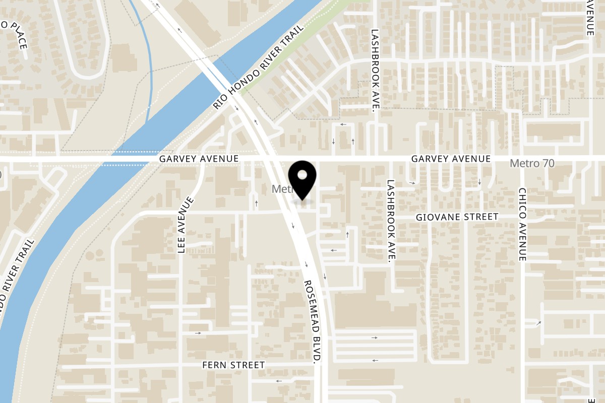 Map showing the location of Señor Alberto on 2740 Rosemead Blvd in South El Monte